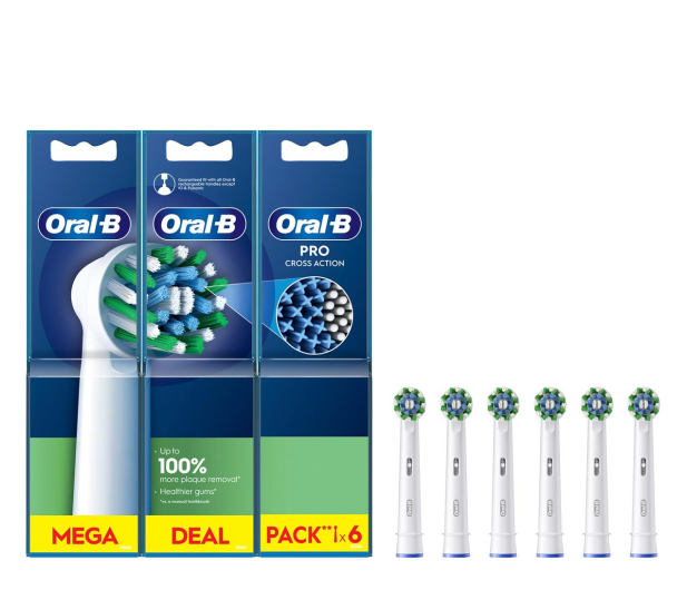 Oral-B Końcówki do szczoteczki ORAL-B Cross Action EB50RX (6 szt.) - 1225916 - zdjęcie